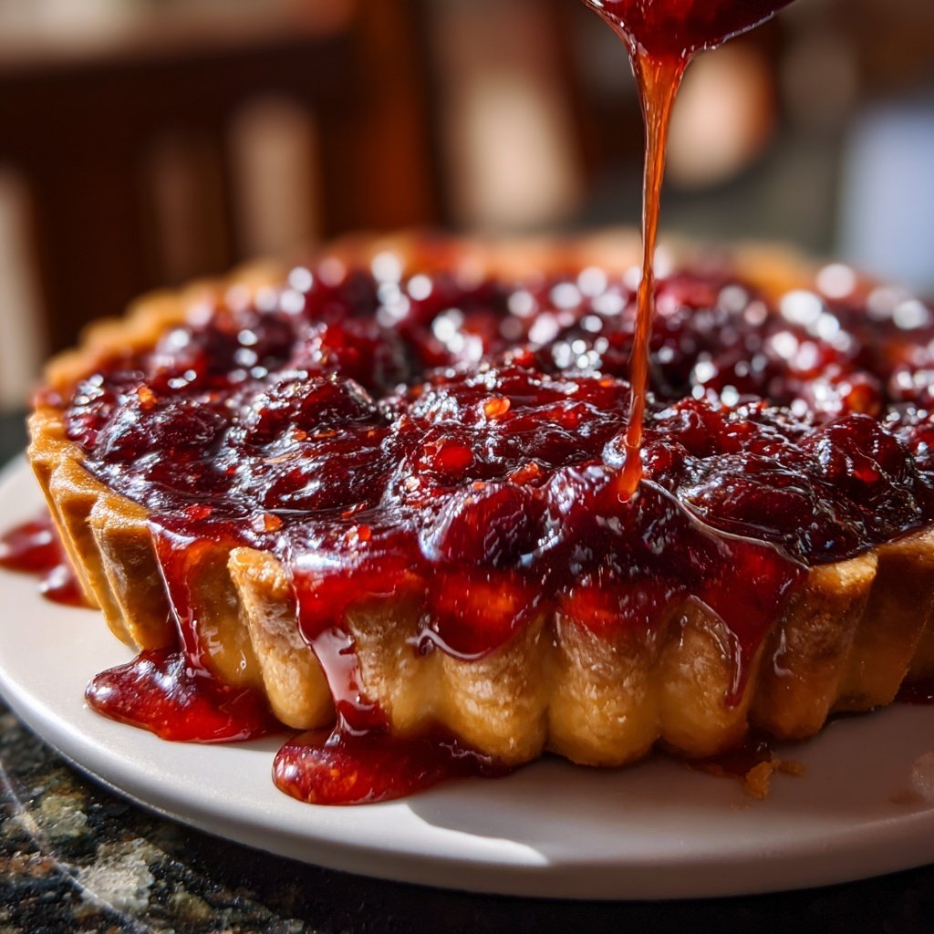 Cranberry Orange Tart with Glaze