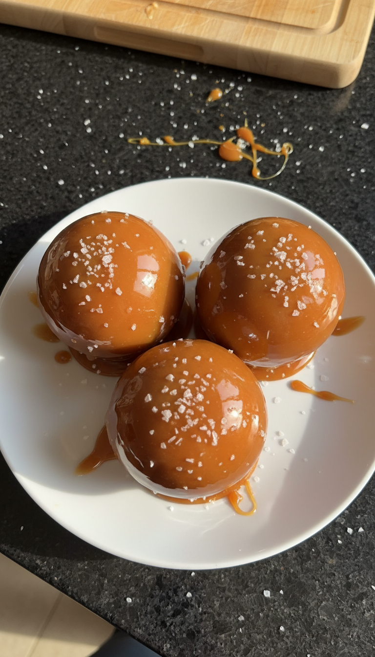 Caramel Sea Salt Candy Apples
