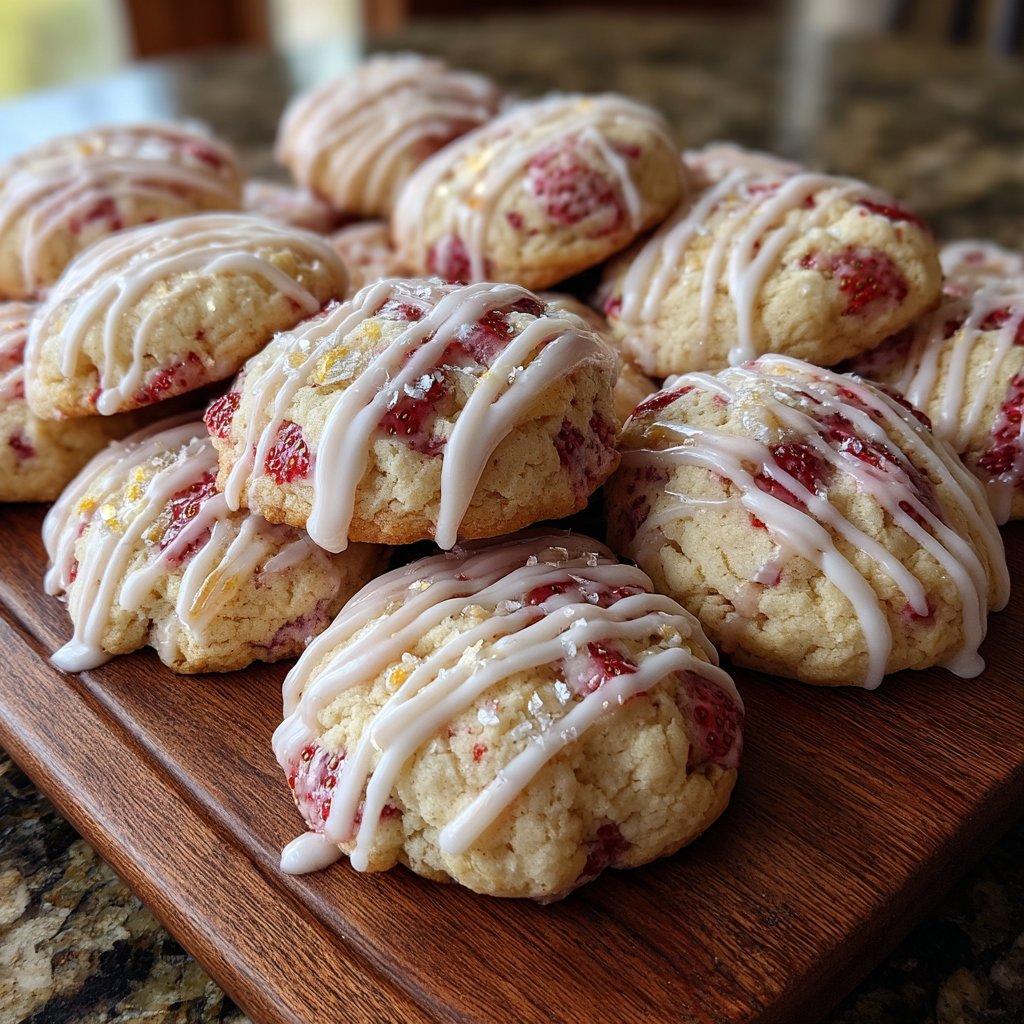 Spring Strawberry Lemonade Cookies