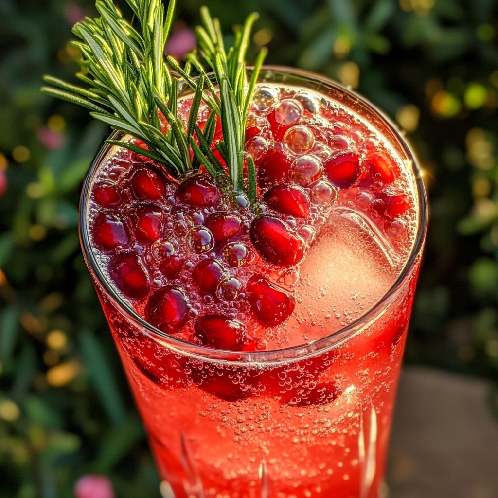 Pomegranate and Rosemary Gin Fizz Recipe