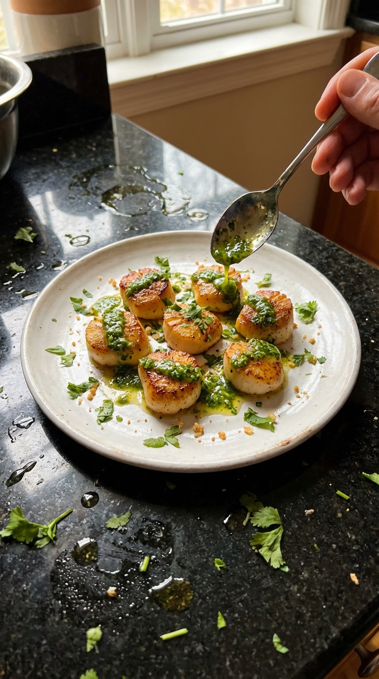 Zesty Scallops with Jalapeño Butter