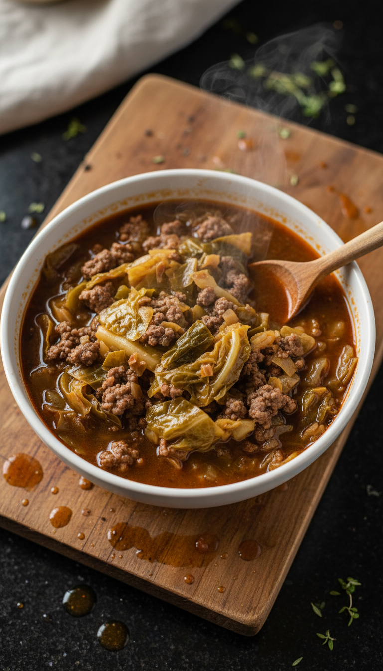 Cabbage Roll Soup Delight