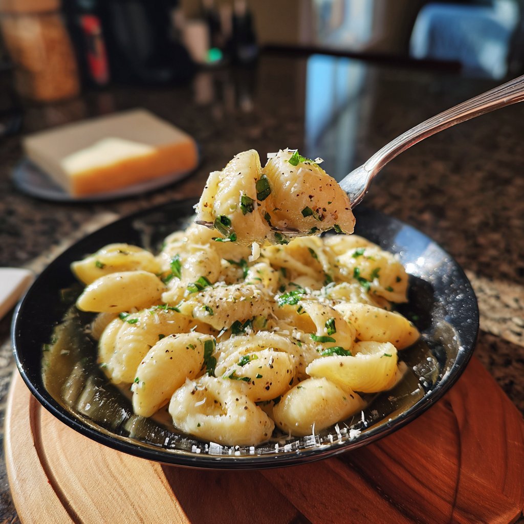 One Pot Creamy Garlic White Wine Pasta