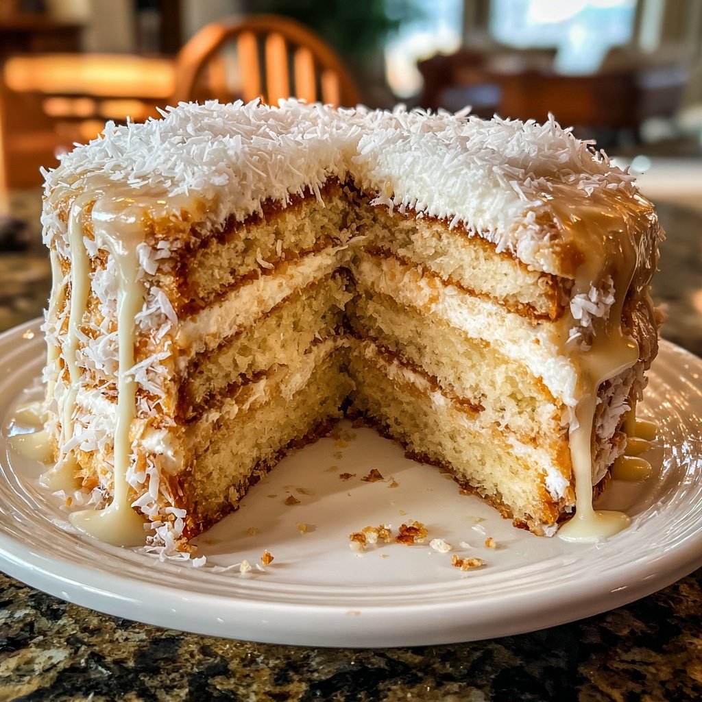 Exotic Coconut Vanilla Cake