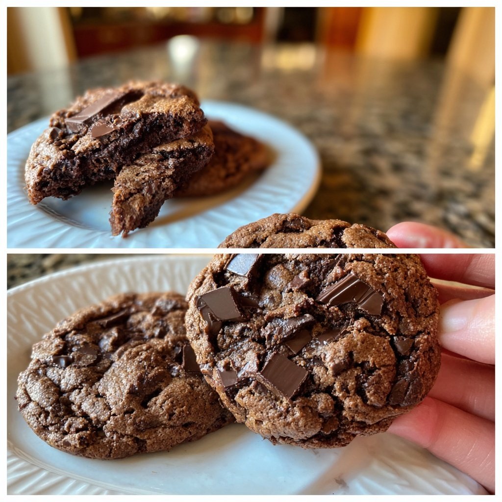 Chewy Double Chocolate Cookies