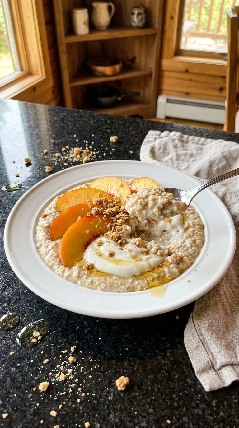 Peach Vanilla Overnight Oats