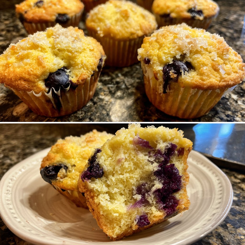 Lemon Zest Blueberry Muffins