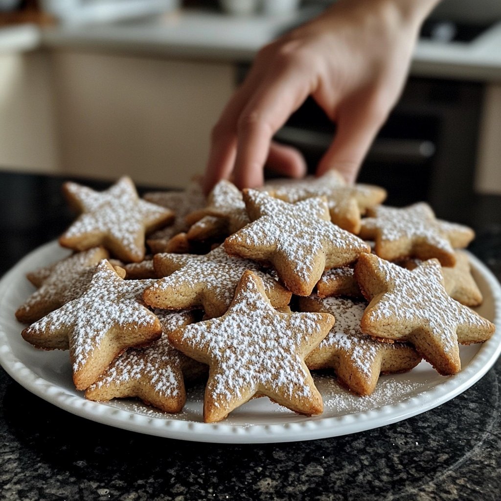 Chewy Cinnamon Star Cookies