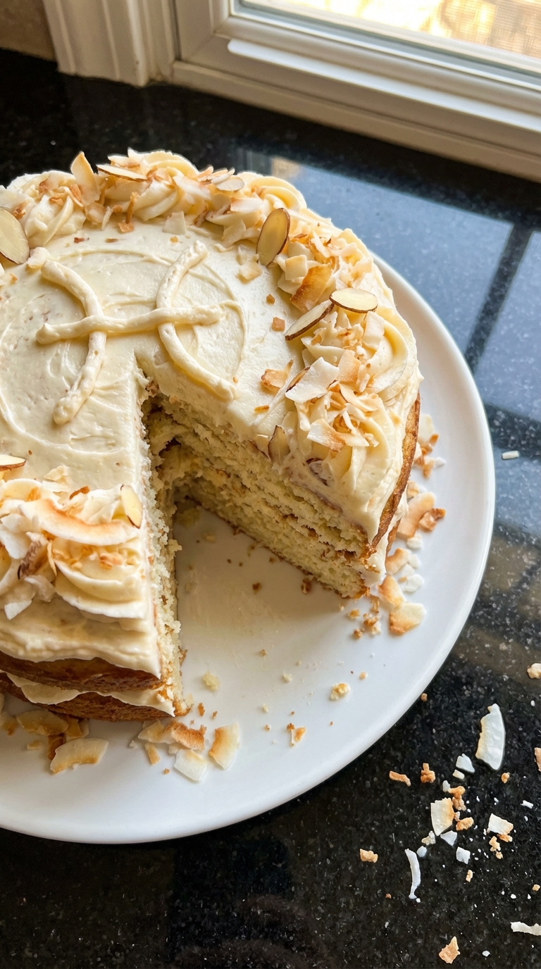 Coconut Almond Pisces Cake