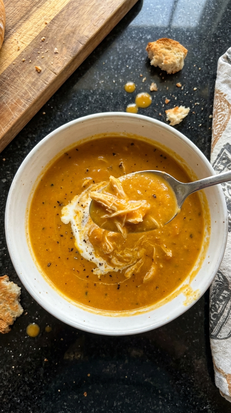 Creamy Pumpkin Chicken Soup