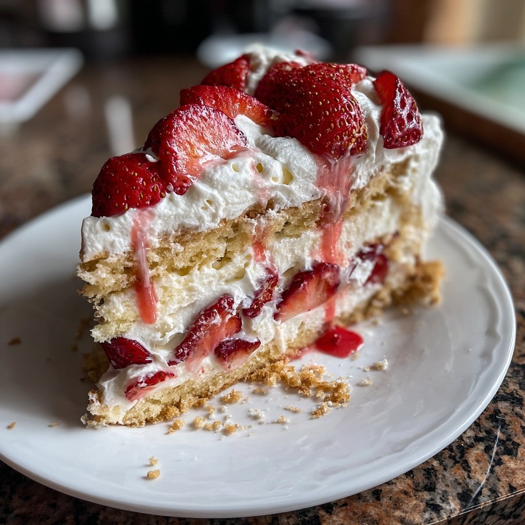 Strawberry Shortcake Icebox Cake