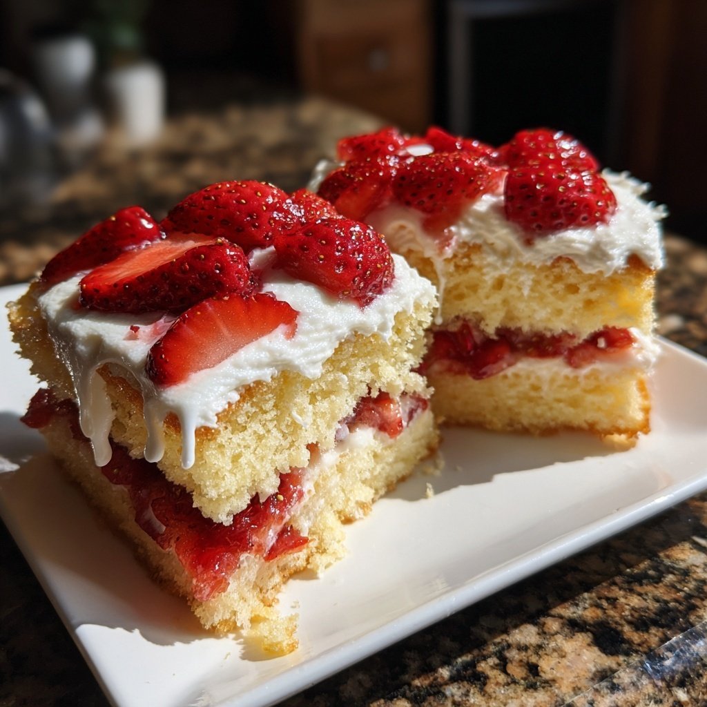 Strawberry Shortcake Sheet Cake