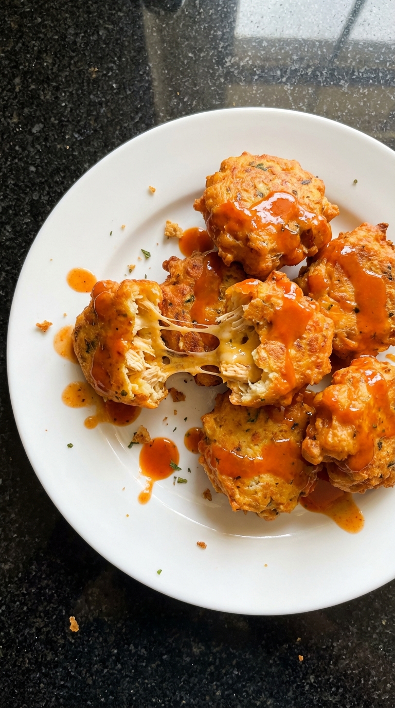 Party-Ready Buffalo Chicken Fritters
