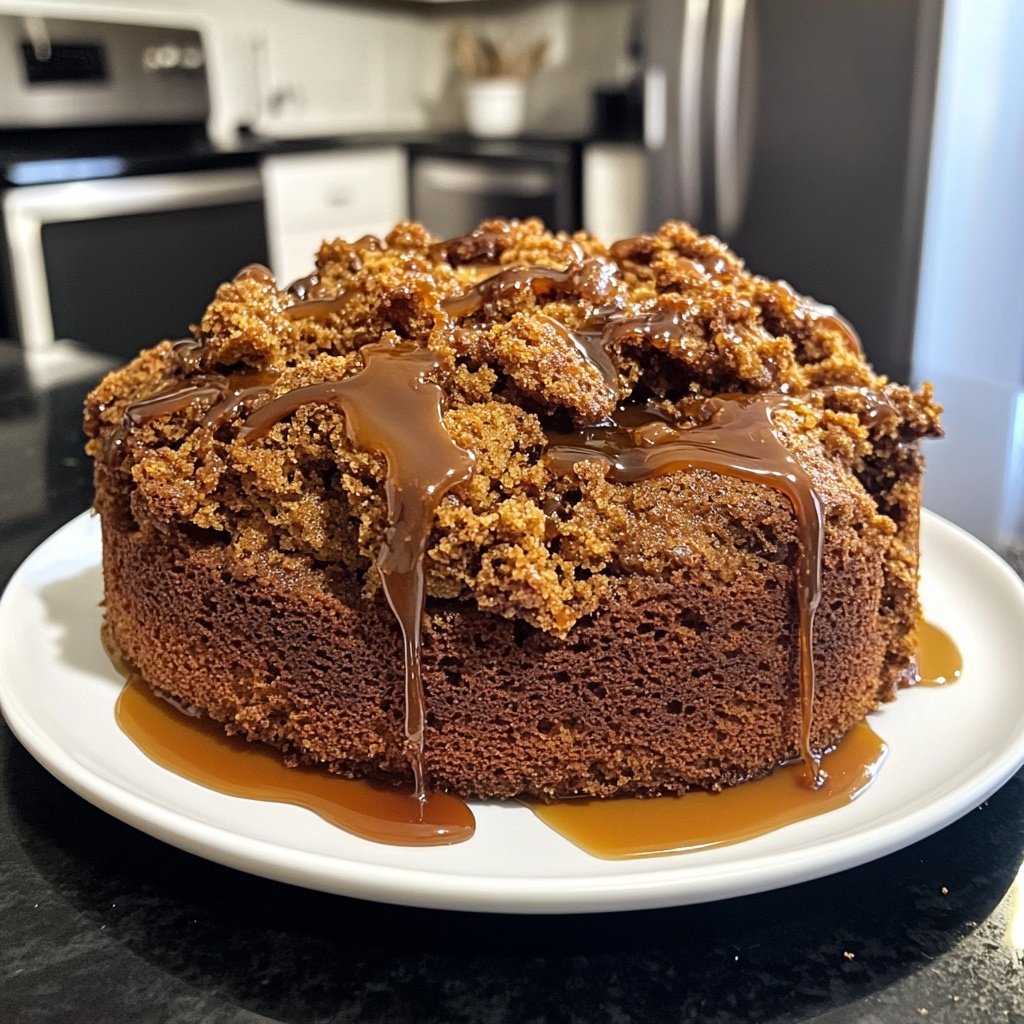 Spice Cake with Coffee Toffee Crunch