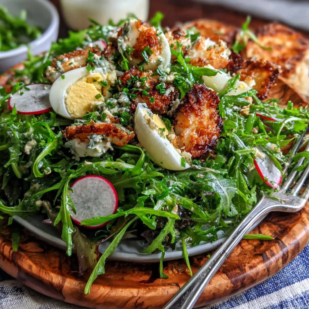 Classic Dandelion Salad with Eggs