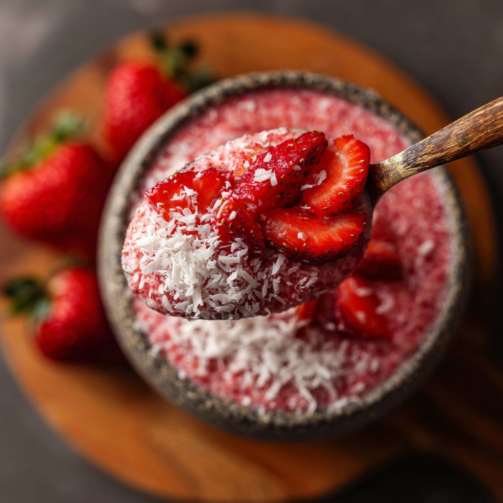 Strawberry Coconut Chia Pudding