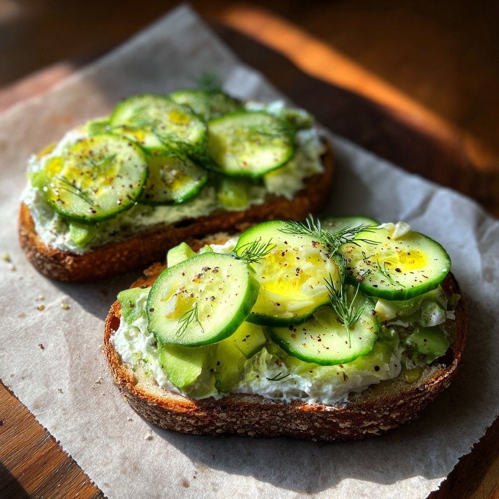 Avocado Cucumber Toast Idea