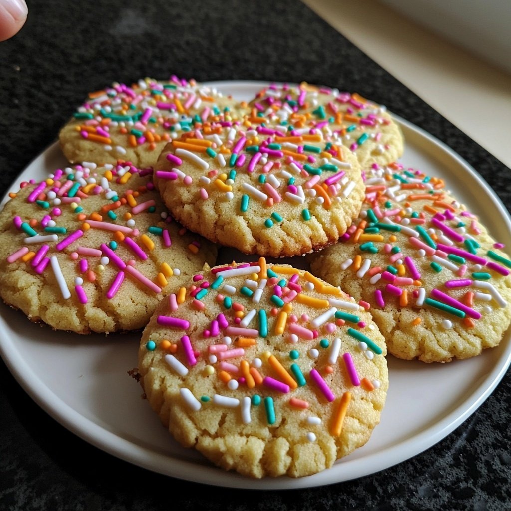 Tender Butter Cookies with Colorful Sprinkles