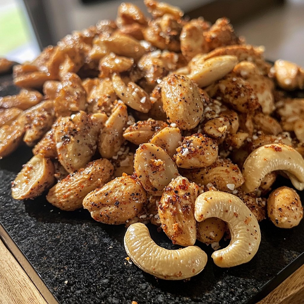 Sweet, Salty, Spicy Party Nuts