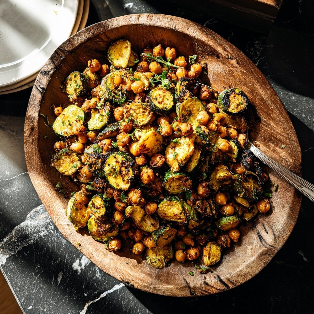 Baked Zucchini and Chickpeas