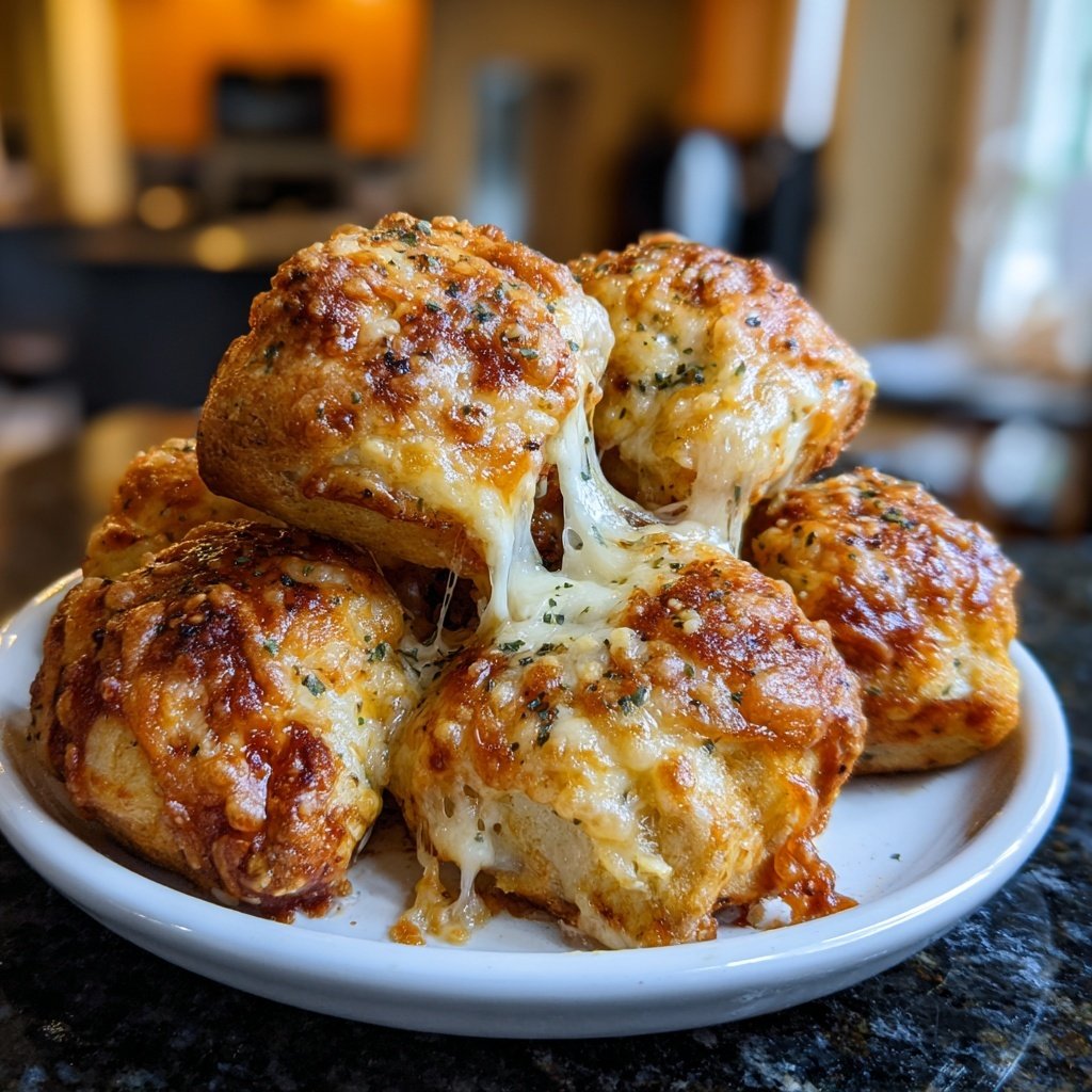 Garlic Butter Parmesan Pizza Rolls